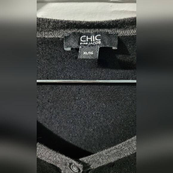 Womens Black Chic by Jacob Cardigan XL - Picture 3 of 3